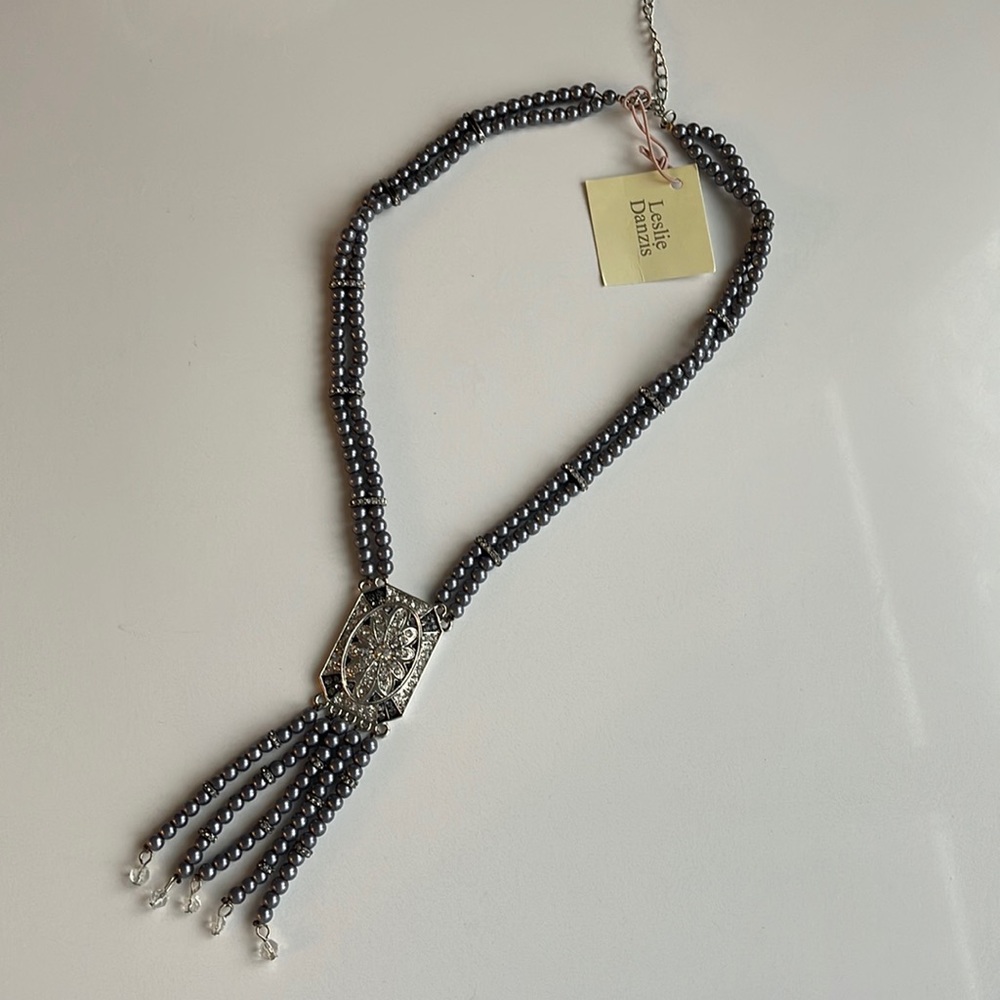 Grey Pearl Necklace. Leslie Danzis New w/tags